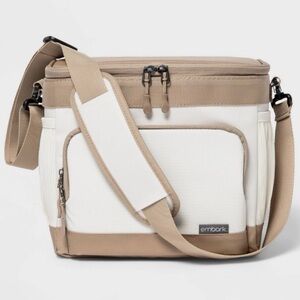 Embark Insulated Cooler Bag 11 Qt Soft Lunch Box Shoulder Strap Beige